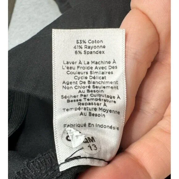 Talbots Skinny Ankle Pants Black Sz 8P Mid Rise Tapered Pull On Trouser EUC - Picture 8 of 9